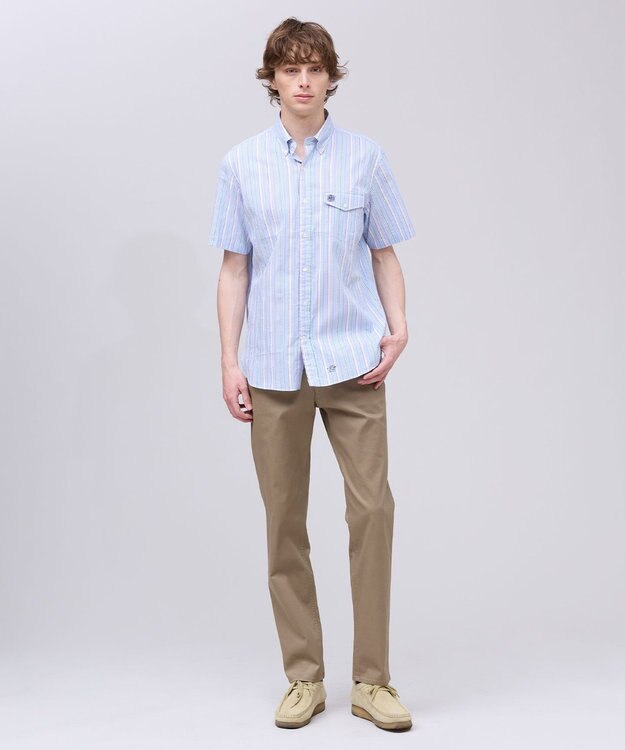 J.PRESS MEN 【Aero Weave】クールマックスサッカー ストライプ シャツ / B.D. サックスブルー系7