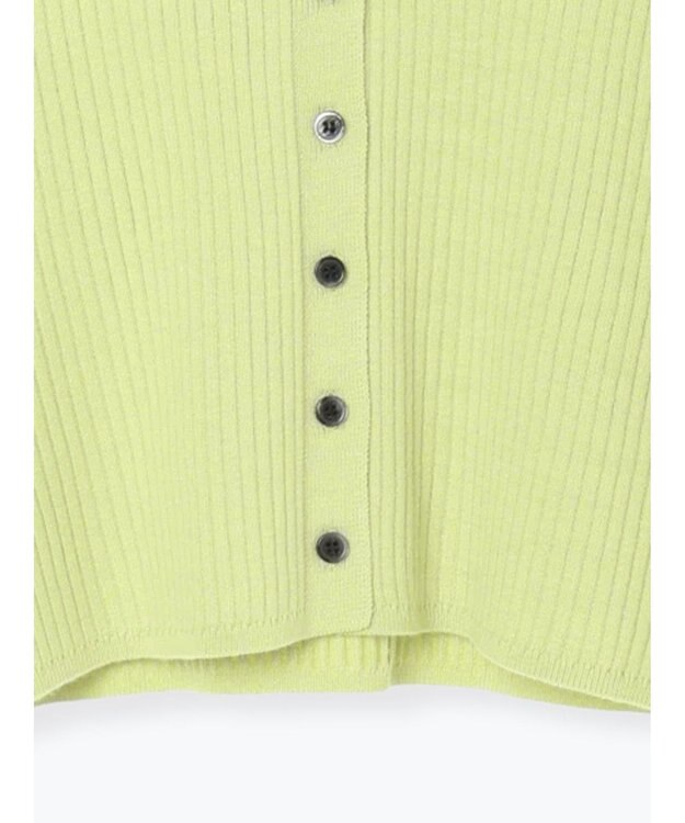 Te chichi ポロカラークロップトカーディガン グリーン