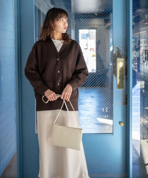 Hekhèr Le Style de Vie 新色追加【日本製】シュリンクレザー スクエアショルダーバッグ ホワイト