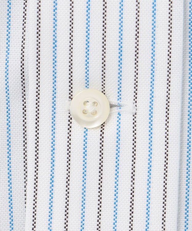 J.PRESS MEN 【PREMIUM PLEATS / 形態安定】ターコイズストライプ 半袖シャツ / B.D. ターコイズブルー系1