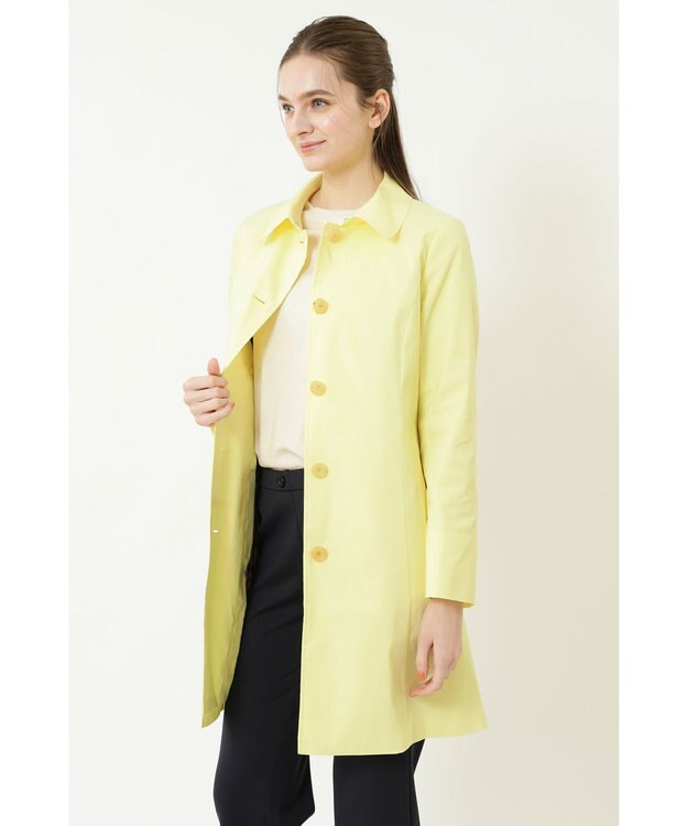 DAKS シングルステンカラーコート ライトイエロー