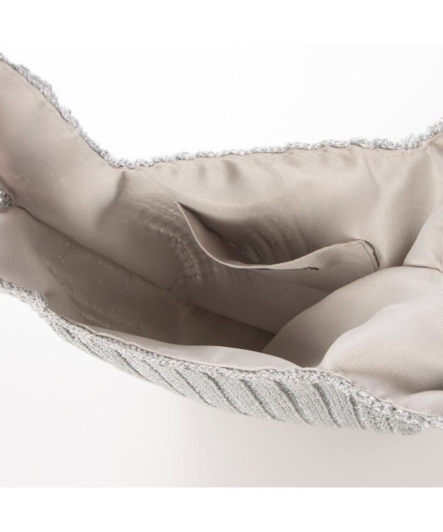 UNBILLION カシュカシュ cachecache / ケーブル編みラメショッパーミニトート シルバー