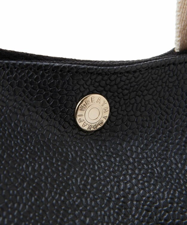 TOPKAPI 【Breath TOPKAPI】SCOTCH GRAIN スコッチグレイン プレーン 2トーンテープ ロングハンドル トートバッグ L ブラック