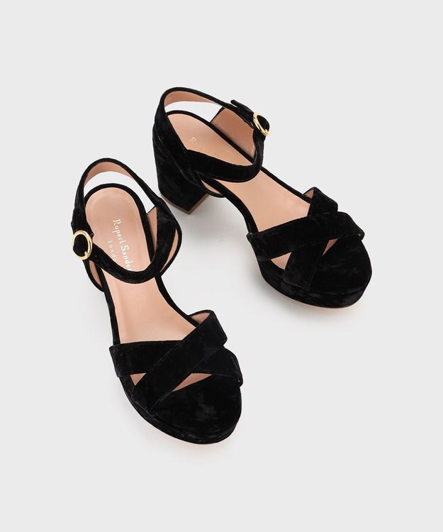 GRACE CONTINENTAL Rupert Sanderson クロスサンダル ブラック