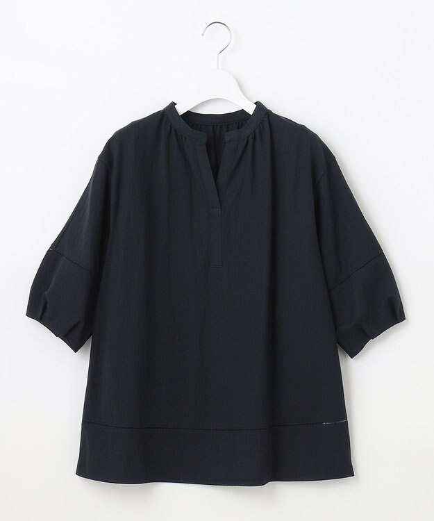 J.PRESS LADIES L ナチュラルジャージー カットソー ネイビー系