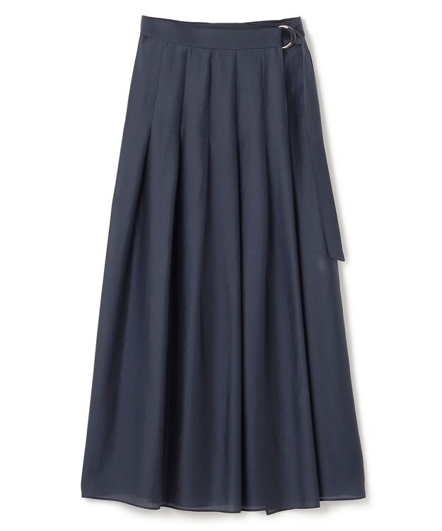 BEIGE， 【洗える】CARINATA / ウエストタックラップスカート Navy