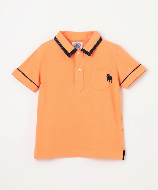 J.PRESS KIDS 【100-130cm】 T/Cライト鹿の子ポロシャツ オレンジ