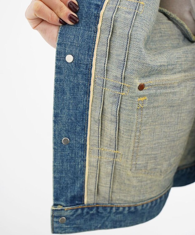 caqu modern jacket type 2nd. デニムジャケット USED WASH 3years