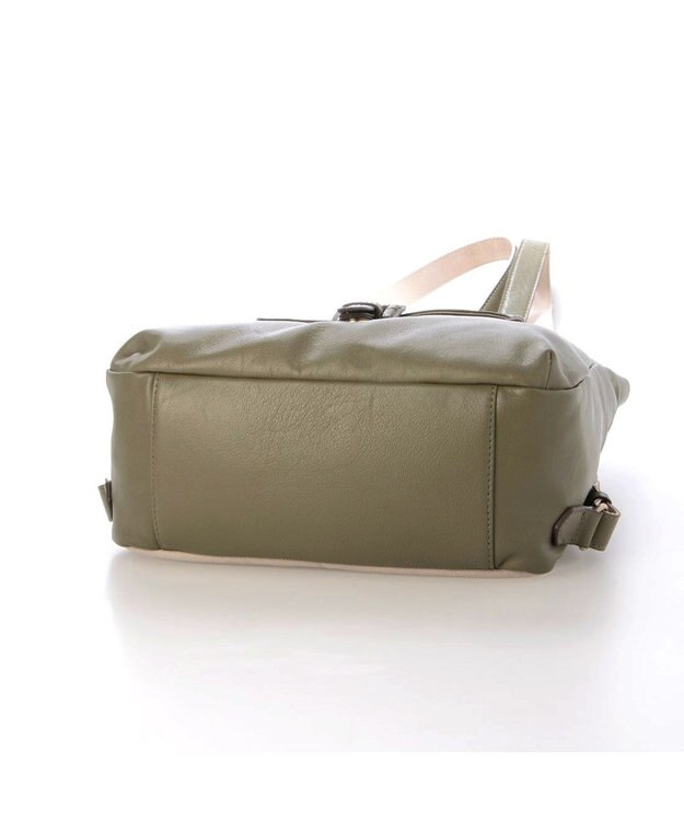 UNBILLION アトランタ ATLANTA / やぎ革軽量ボックス型リュック カーキ