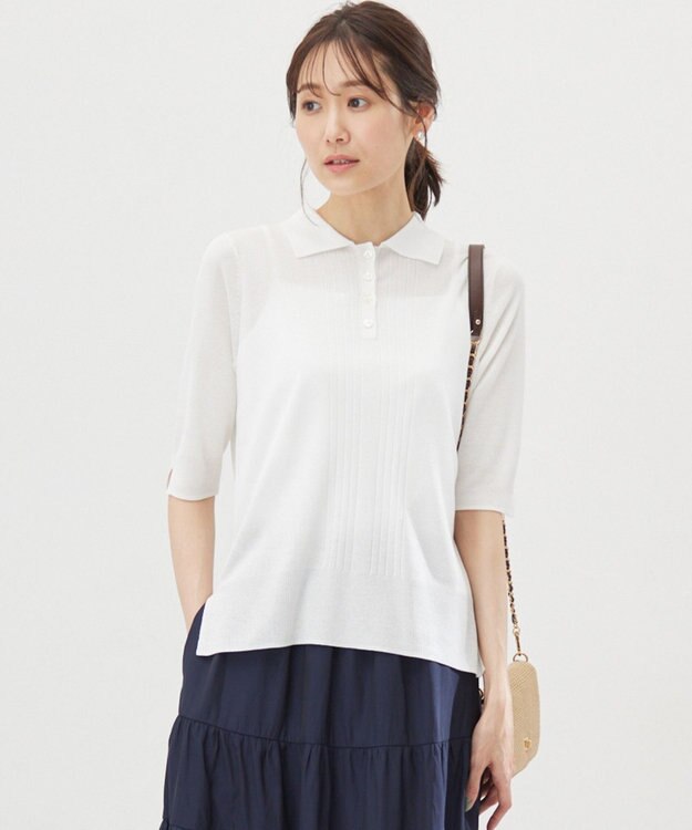 組曲 S シア－ニットポロ アイボリー系