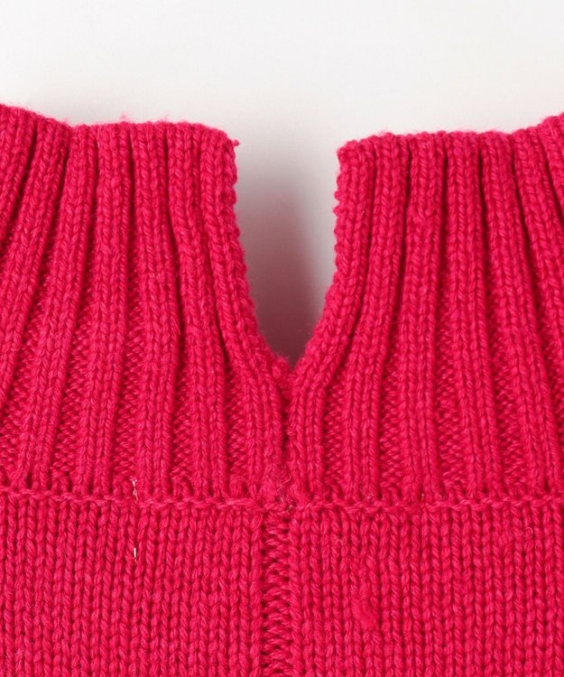 ANY ラムウールボトルネックプルオーバー ピンク