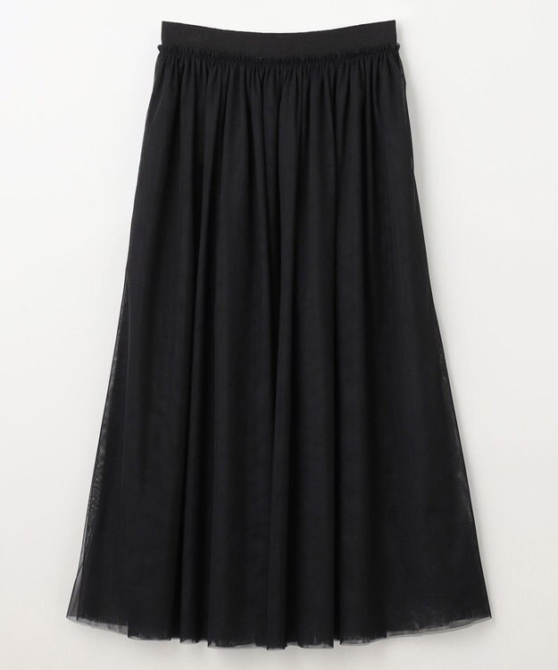 UNFILO L チュールスカート ブラック