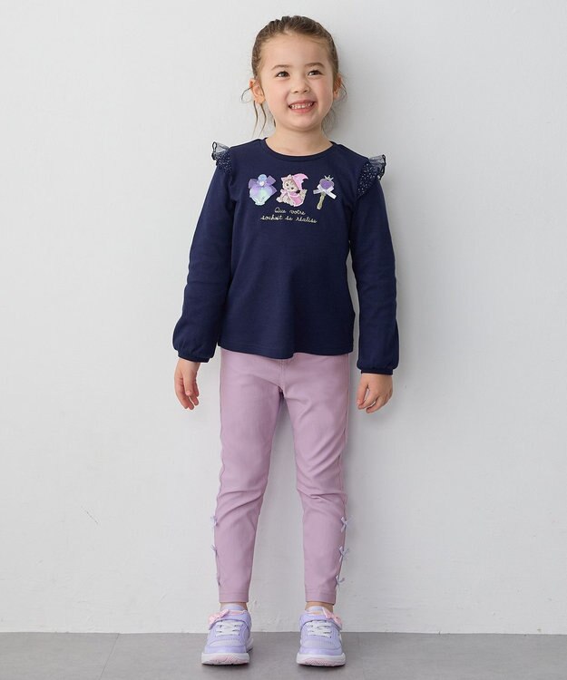 ANY KIDS マジカルキャット長袖Tシャツ ネイビー