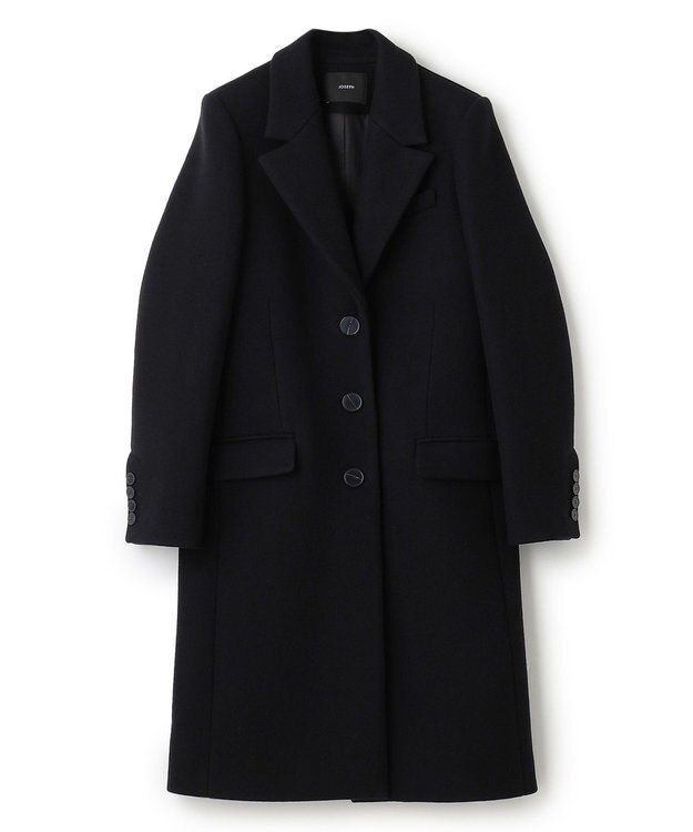 JOSEPH ウールコート　シングルブレストコート Black