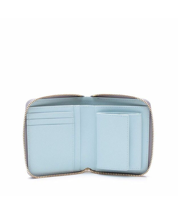 A.D.M.J. 【牛革】クロコ型押しスモールウォレット アルジェント