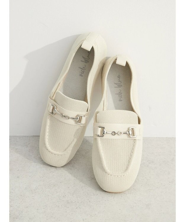 Green Parks ・ｒｉｃｈ　ｂｌｕｅ　ニットローファー Ivory