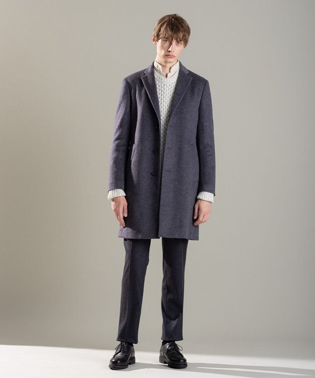 JOSEPH HOMME ヴィスコースメランジケーブル  クルーネック ホワイト系