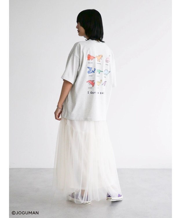 Green Parks ジョグマン／カラフルバックプリントＴシャツ Oatmeal