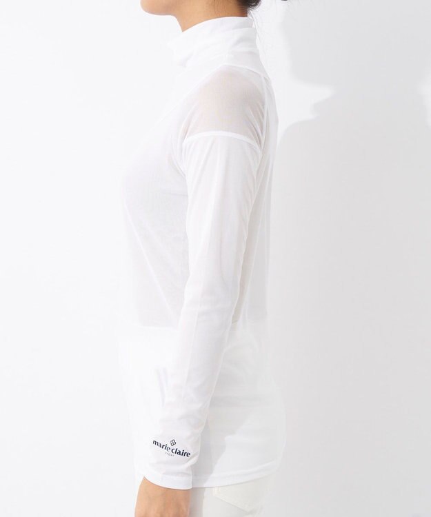 FILA GOLF／marie claire 【Marie claire sports】ハイネックメッシュアンダーシャツ ホワイト