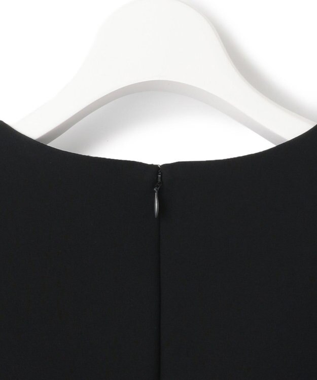 23区 【洗える】トリアセダブルジョーゼット ワンピース ブラック系