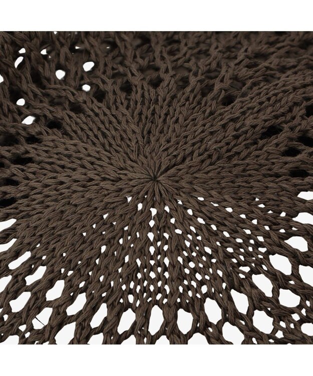 林八百吉商店 Jin no beat shi te cassie　つば広マニッシュネット編みハット カーキ