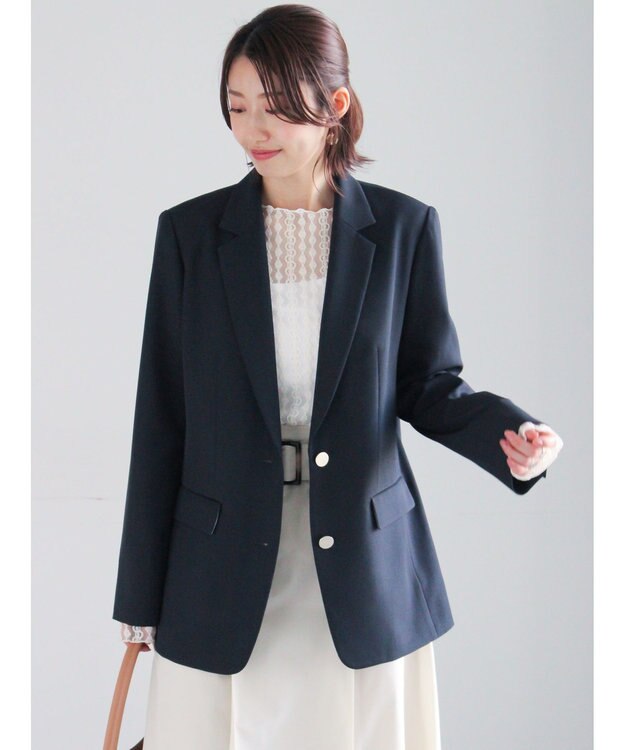 Te chichi シングルブレストテーラードジャケット《2026 spring catalog item》 ネイビー
