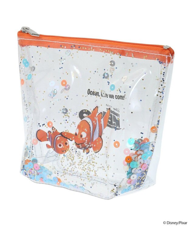 earth music&ecology Ｆｉｎｄｉｎｇ　Ｎｅｍｏ／キラキラクリアポーチ Orange