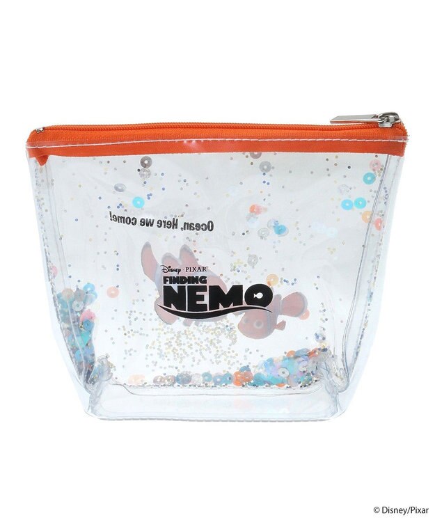 earth music&ecology Ｆｉｎｄｉｎｇ　Ｎｅｍｏ／キラキラクリアポーチ Orange