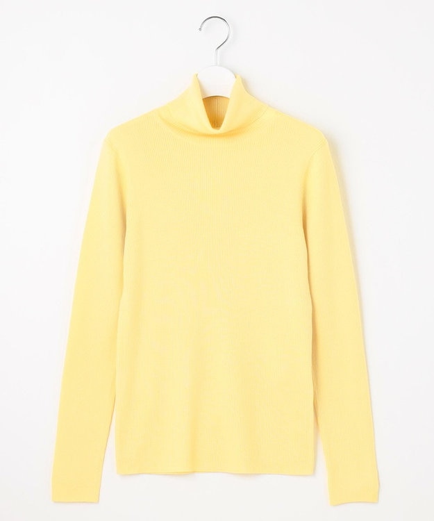 23区 【Oggi1月号/CLASSY.11月号掲載】ウーステッドウール リブタートルネック ニット ライトイエロー系