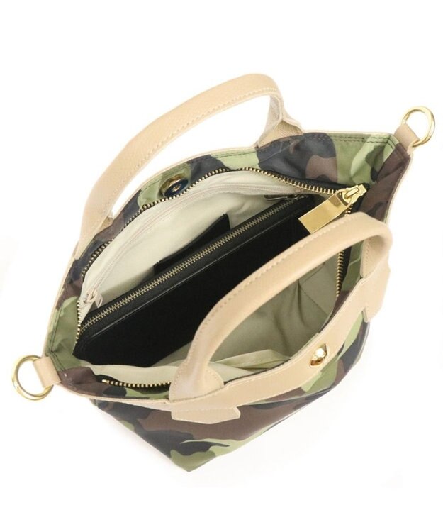 Regalo Felice 【2way / ショルダー付】ミニトート / REGALO CAM(グリーン×ベージュ)