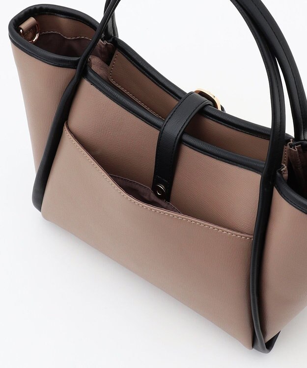 ANY SIS 【2WAY】ベルトベーシック トートバッグ モカ×ブラック