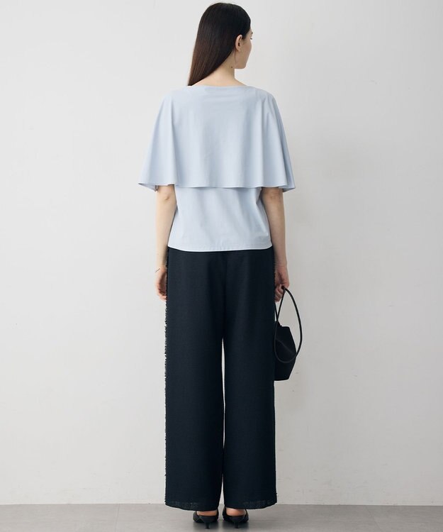 ICB L 【WEB限定カラーあり】マットスキューバ ケープデザインカットソー サックス