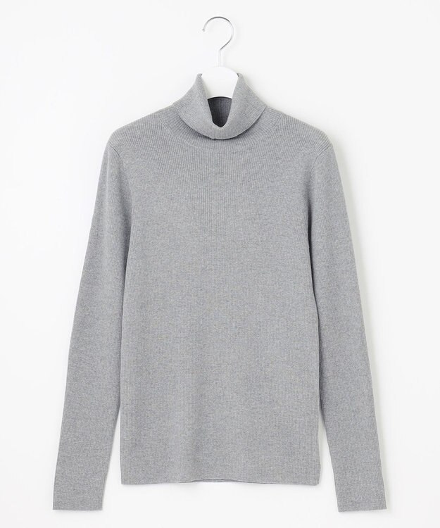 23区 L 【Oggi1月号/CLASSY.11月号掲載】ウーステッドウール リブタートルネック ニット ライトグレー系