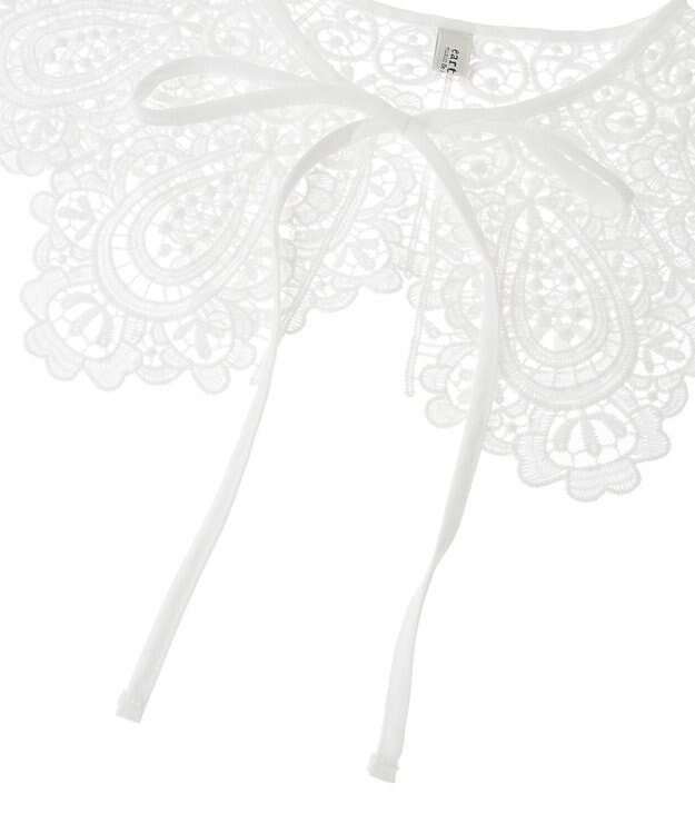 earth music&ecology スカラップレース付け襟 Off White