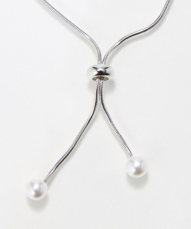 Phoebe スリムチェーンパールスライドブレスレット　シルバー シルバー