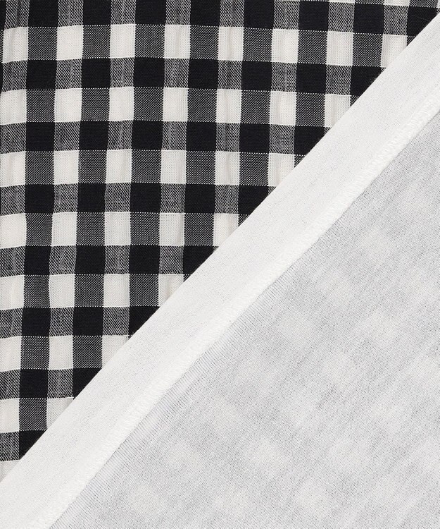 J.PRESS LADIES 【一枚で着映え】シアーギンガム クルーネック カットソー モノトーン系3