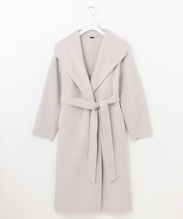 自由区 L ウールリバーロング コート グレージュ