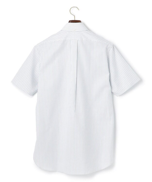 J.PRESS MEN 【PREMIUM PLEATS / 形態安定】ターコイズストライプ 半袖シャツ / B.D. ターコイズブルー系1