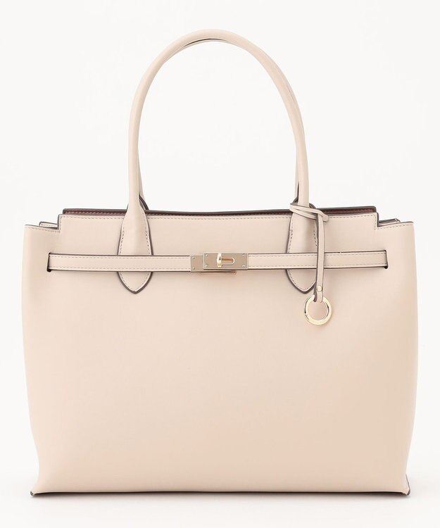 組曲 【A4対応・通勤】ベルトデザイントート バッグ ベージュ系