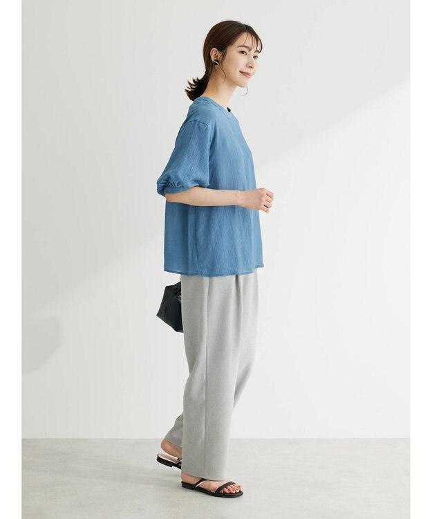 Green Parks ・ＥＬＥＮＣＡＲＥ　ＤＵＥ　バルーンスリーブブラウス Blue