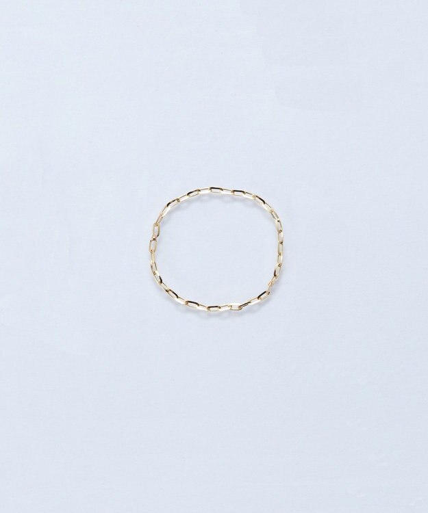 Phoebe 【K10】ブライトネスチェーンリング　ゴールド 3号/7号/11号/13号　BOX付き ゴールド