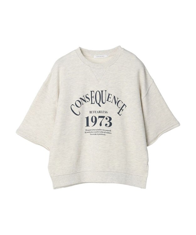 AMERICAN HOLIC ミニ裏毛ロゴカットプルオーバー2 Oatmeal