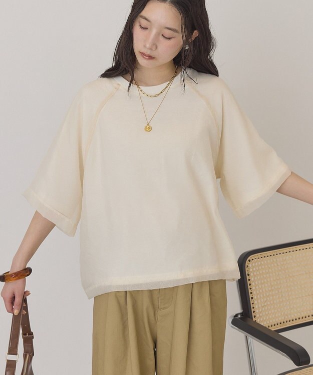 AMERICAN HOLIC シアーレイヤードプルオーバー Ivory