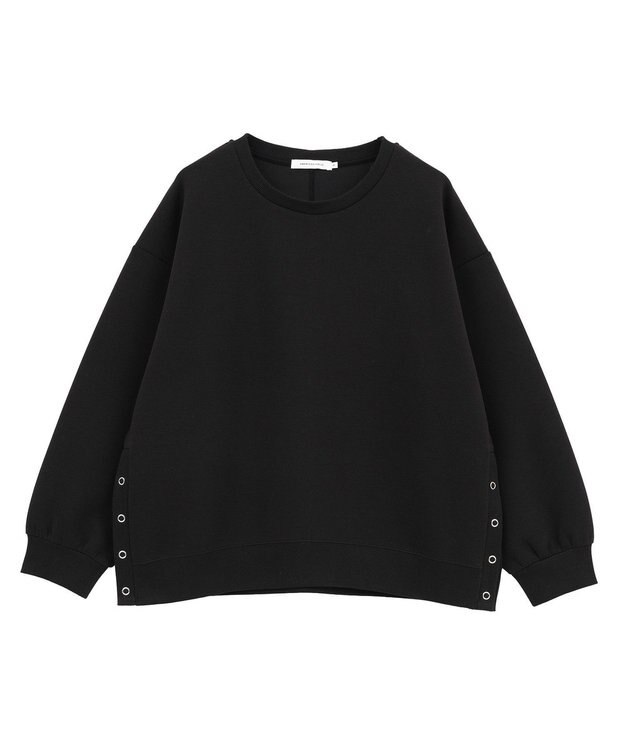 AMERICAN HOLIC サイドドットボタンポンチプルオーバー Black