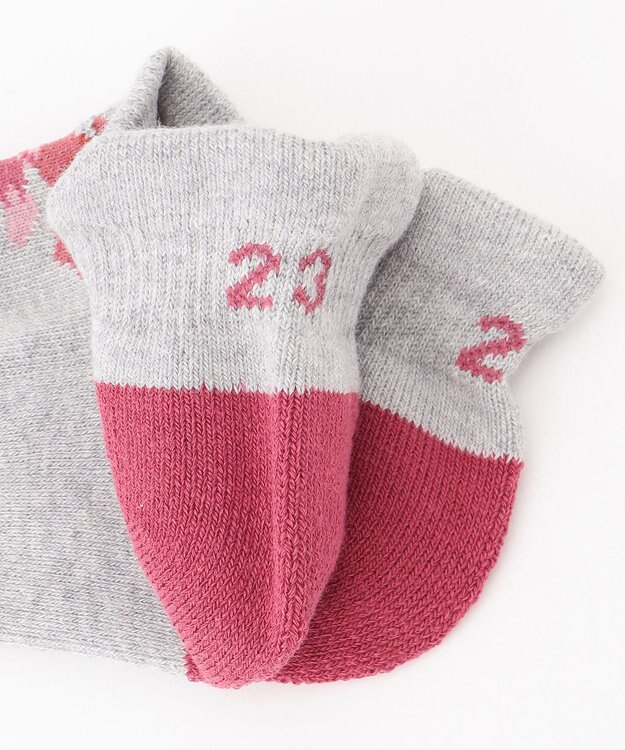 23区GOLF 【WOMEN】花モチーフアンクルソックス ライトグレー系