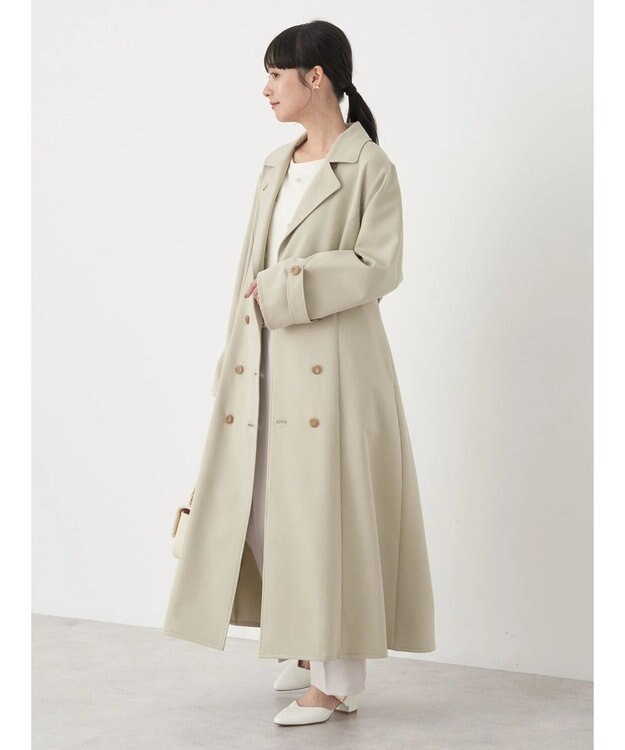 earth music&ecology ２ＷＡＹケープトレンチコート Light Khaki