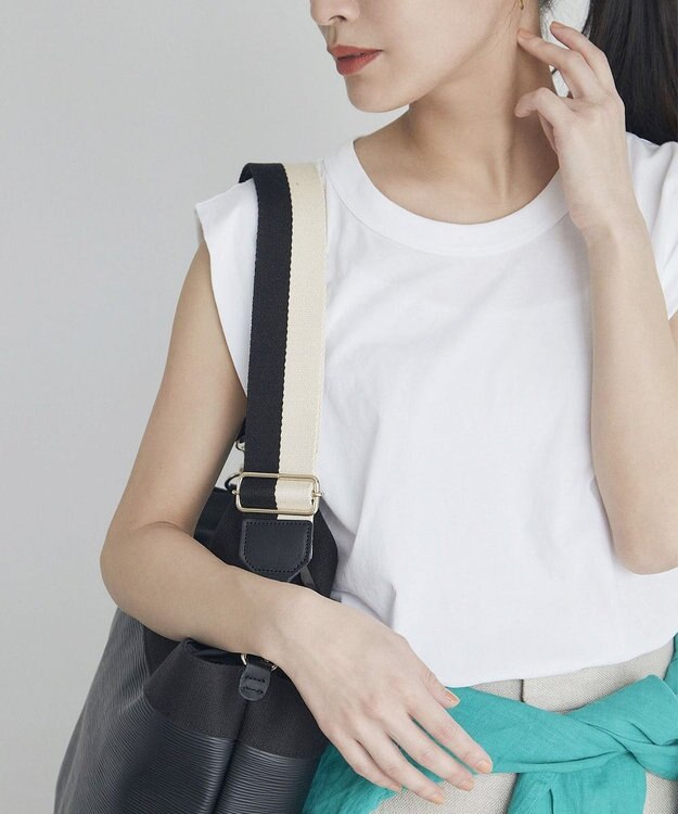 TOPKAPI 【Breath TOPKAPI】50mm バイカラーテープ ショルダー ベルト クリーム