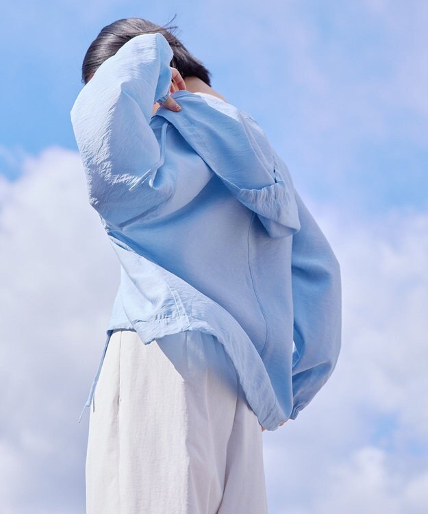 AMERICAN HOLIC フーディーシャツ Grayish Blue