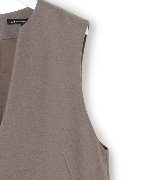 23区 ウールミルドジャージー ジャンパースカート ブラウン系