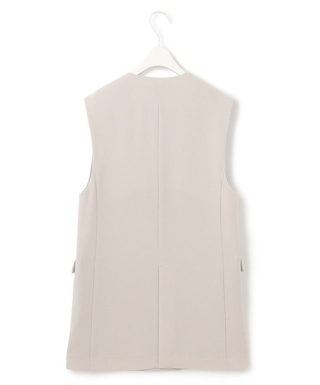 ICB 【WEB限定・洗える】BackSatinGeorgette ノーカラージレ ベージュ系